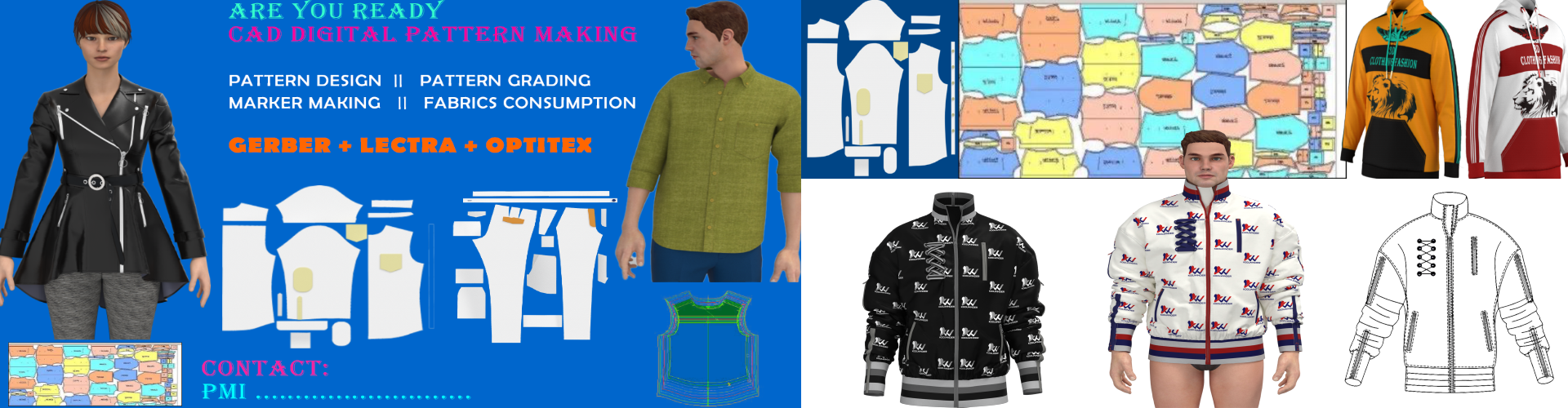 Learn Professional Garment CAD Pattern Design, Grading & Fabric Consumption ( Using Industry-Standard Software: GERBER / LECTRA / OPTITEX)